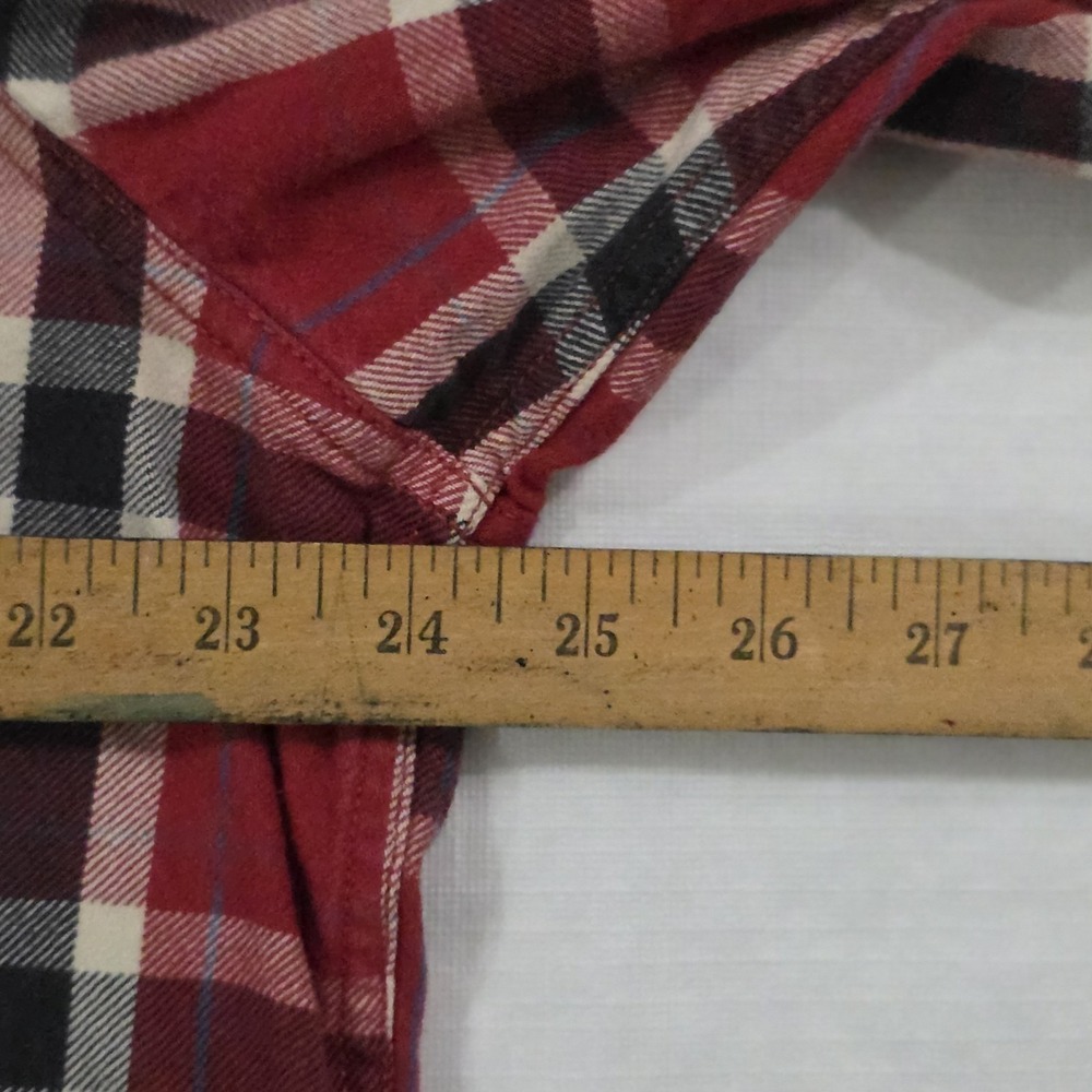 Eddie Bauer Flannel Shirt Mens XL Red Plaid Long Sleeve Button Down Classic Fit - Picture 7 of 7